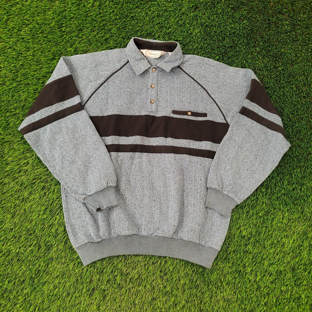 Classics Palmland MOD Polo Shirt Large 23x26 Blue Black